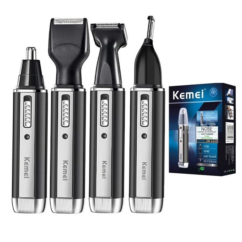 Men'S Grooming Nose Hair Trimmer - Cortadora de pelo Kemei eléctrica recargable