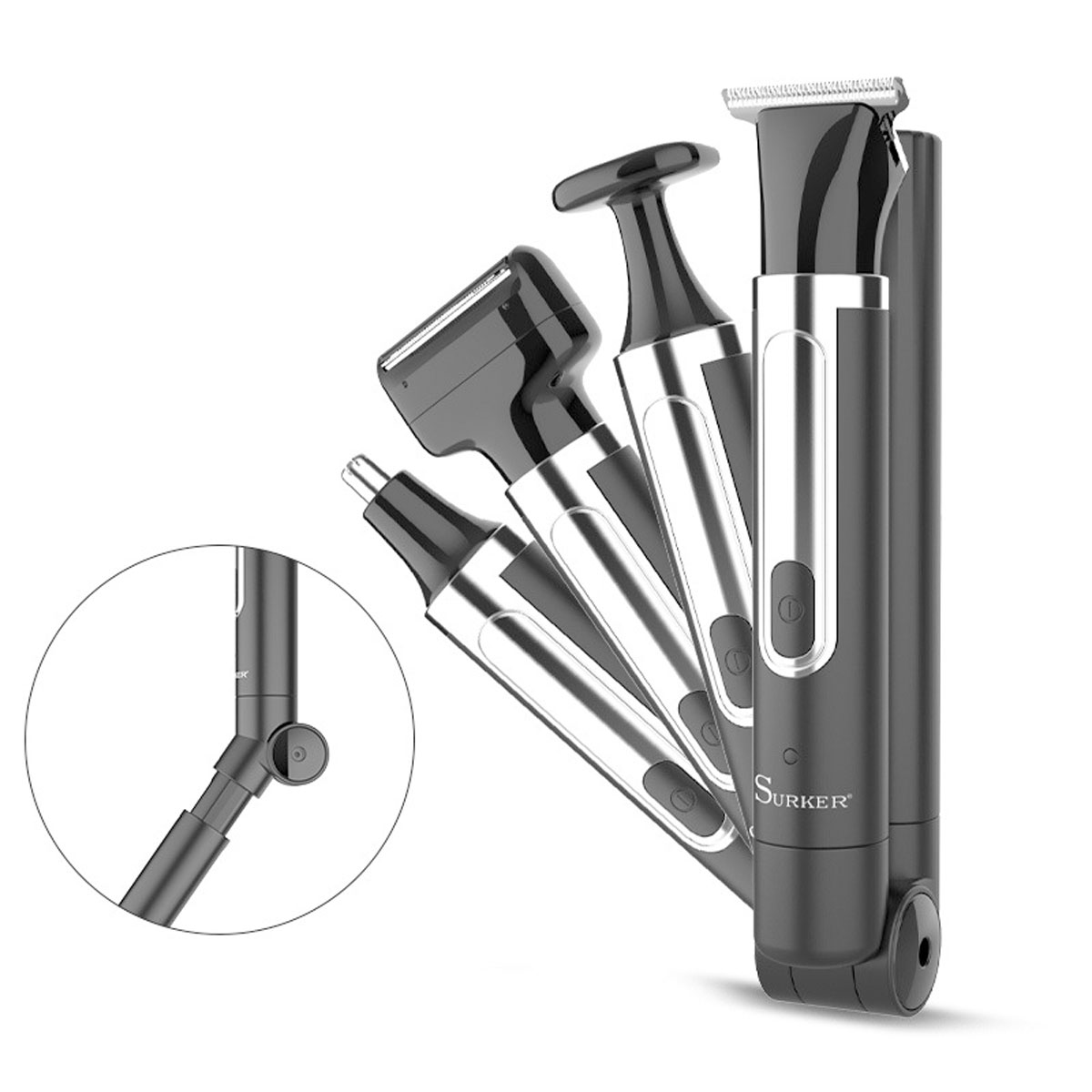 Men'S Grooming Nose Hair Trimmer - Surker-Afeitadora 4 en 1 para hombre,
