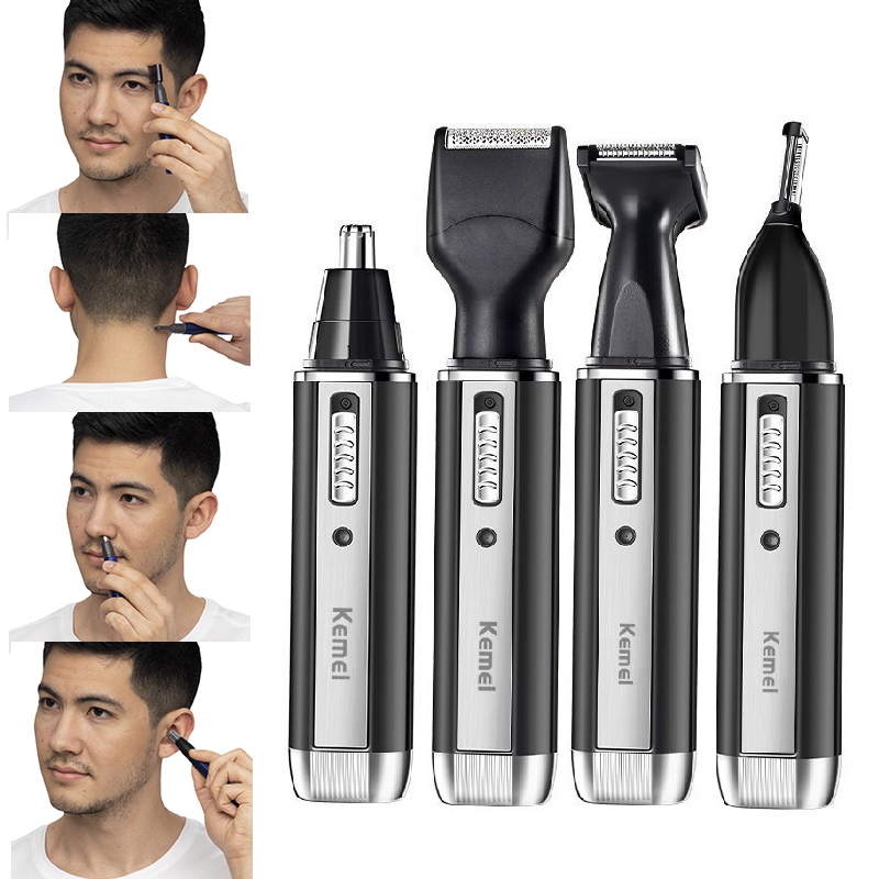 Men'S Grooming Nose Hair Trimmer - Kemei-cortadora de pelo eléctrica recargable todo