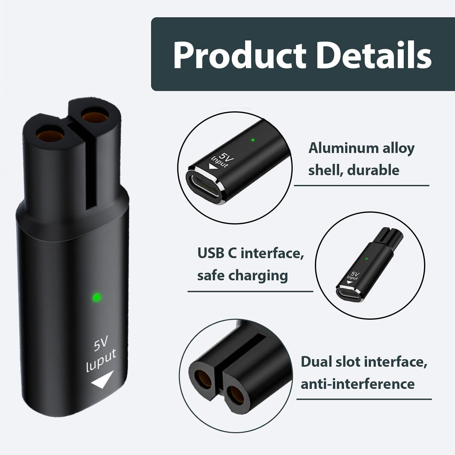 Adaptador de Carga USB Tipo C  - Men'S Grooming Room reseña y precio