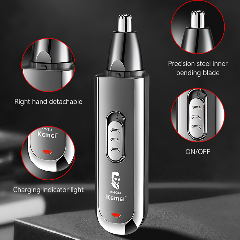 Kemei-recortador de vello de o - Men'S Grooming Nose Hair Trimmer reseña y precio